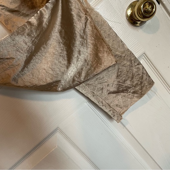 Y2K Satin Champagne Straight Leg Cargo Pants Sz 3 - Picture 6 of 11